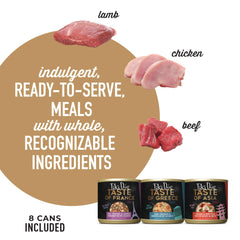 TIKI PETS conserve ouverte présentée dans une assiette pour visualiser portion
