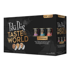 TIKI PETS boîte face avant montrant le pack varié et informations produit utile