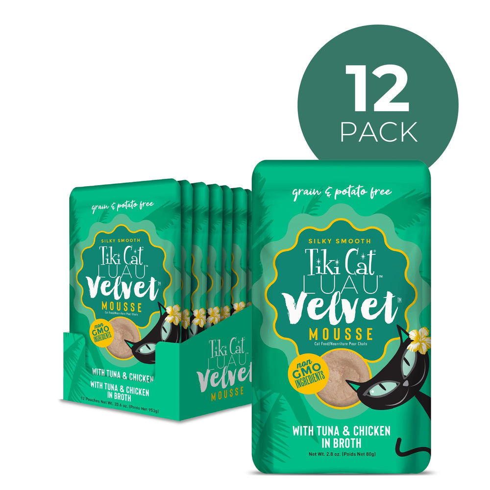 Tiki Pets gros plan sur la texture soyeuse de la mousse pour appétence renforcée