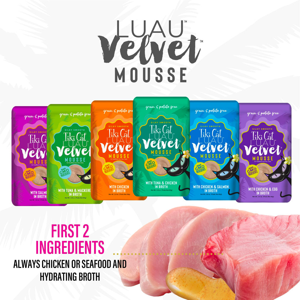 TIKI PETS pack ouvert avec 12 sachets pratiques pour varier