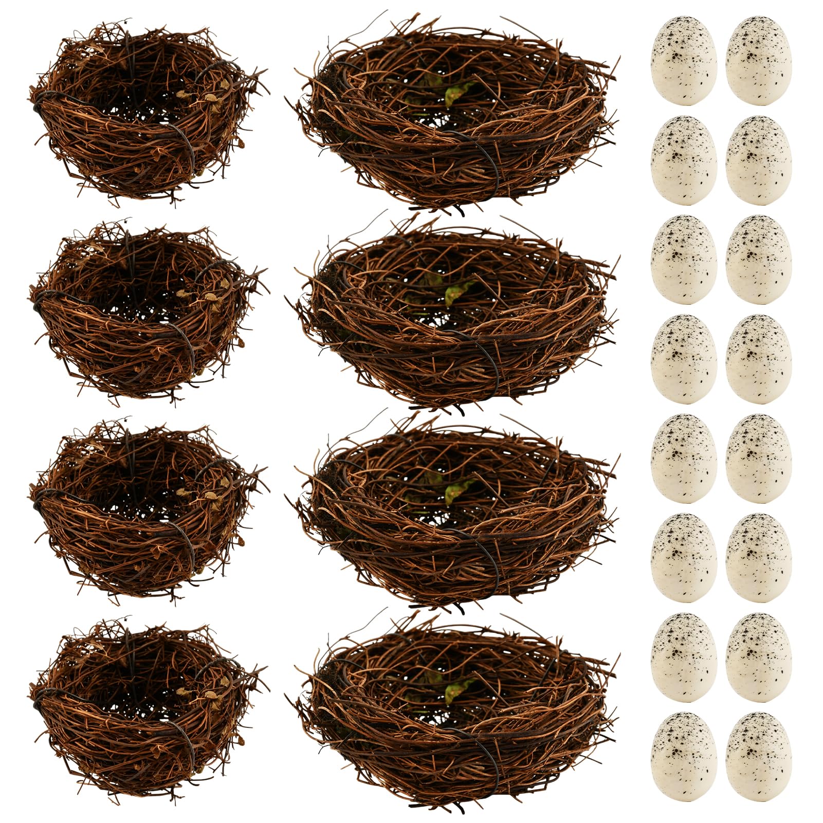 TILZIKA scène de Pâques avec nids et œufs pour décoration de fête