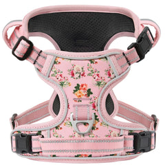 Timos harnais face rose fleur montrant coupe et design, confort évident