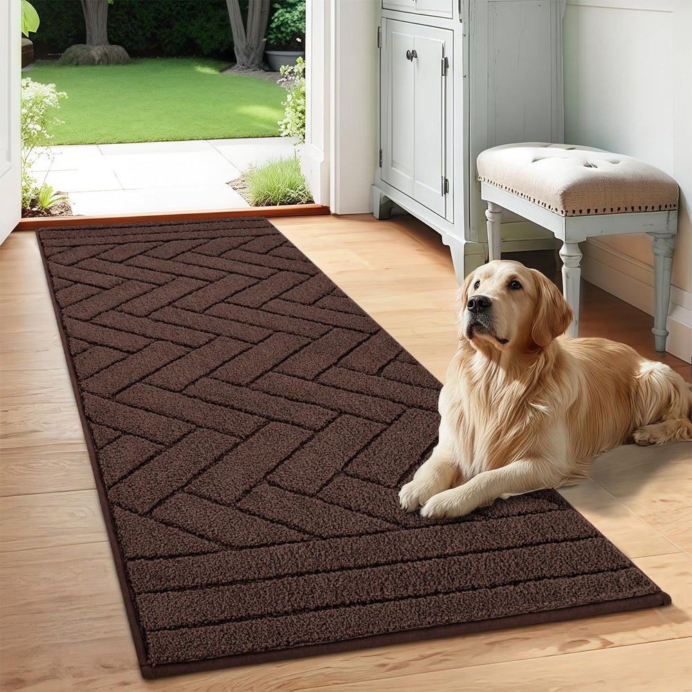 Tindbea tapis d'entrée coffee montrant large surface protectrice