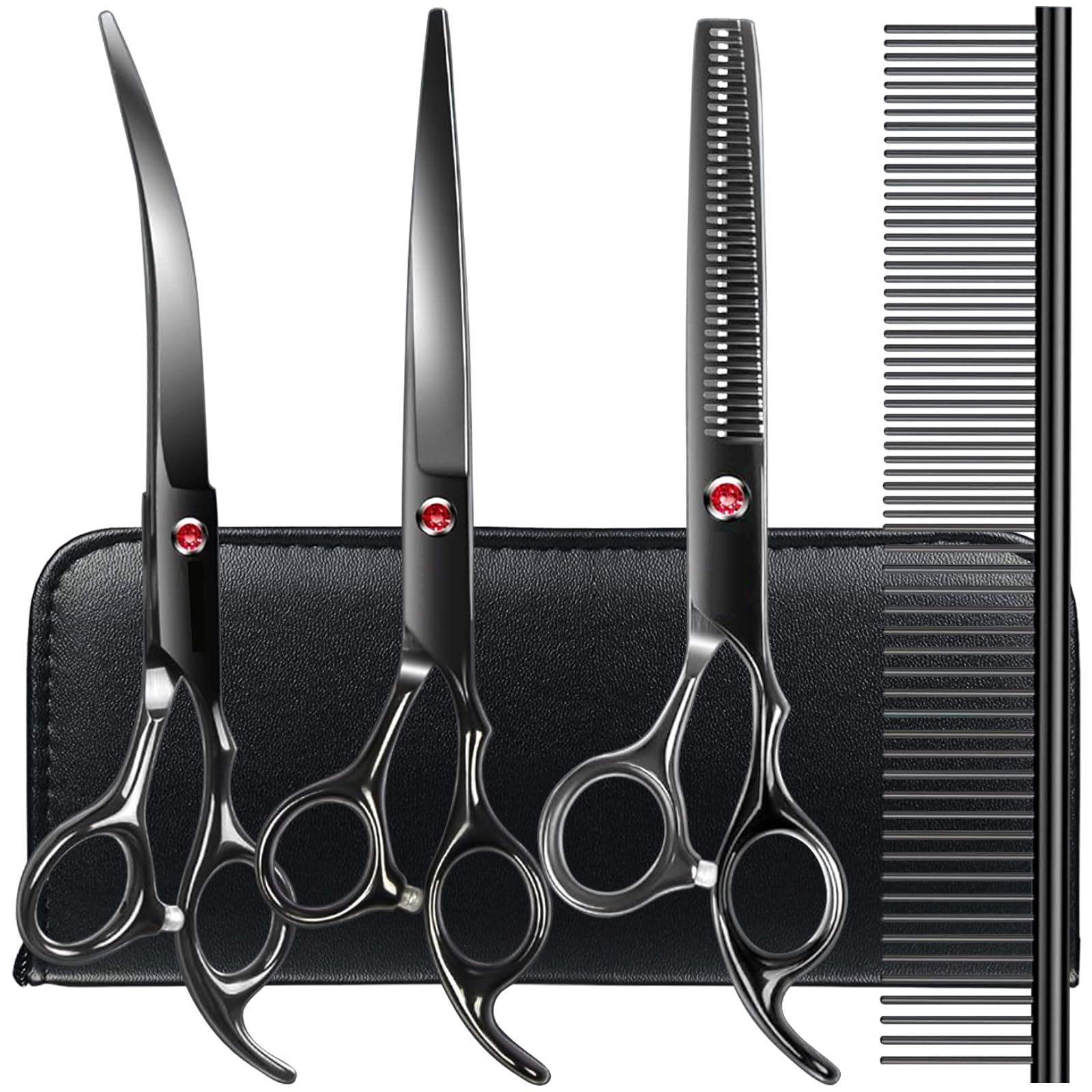 TINMARDA vue frontale du kit titane noir, qualité salon à domicile