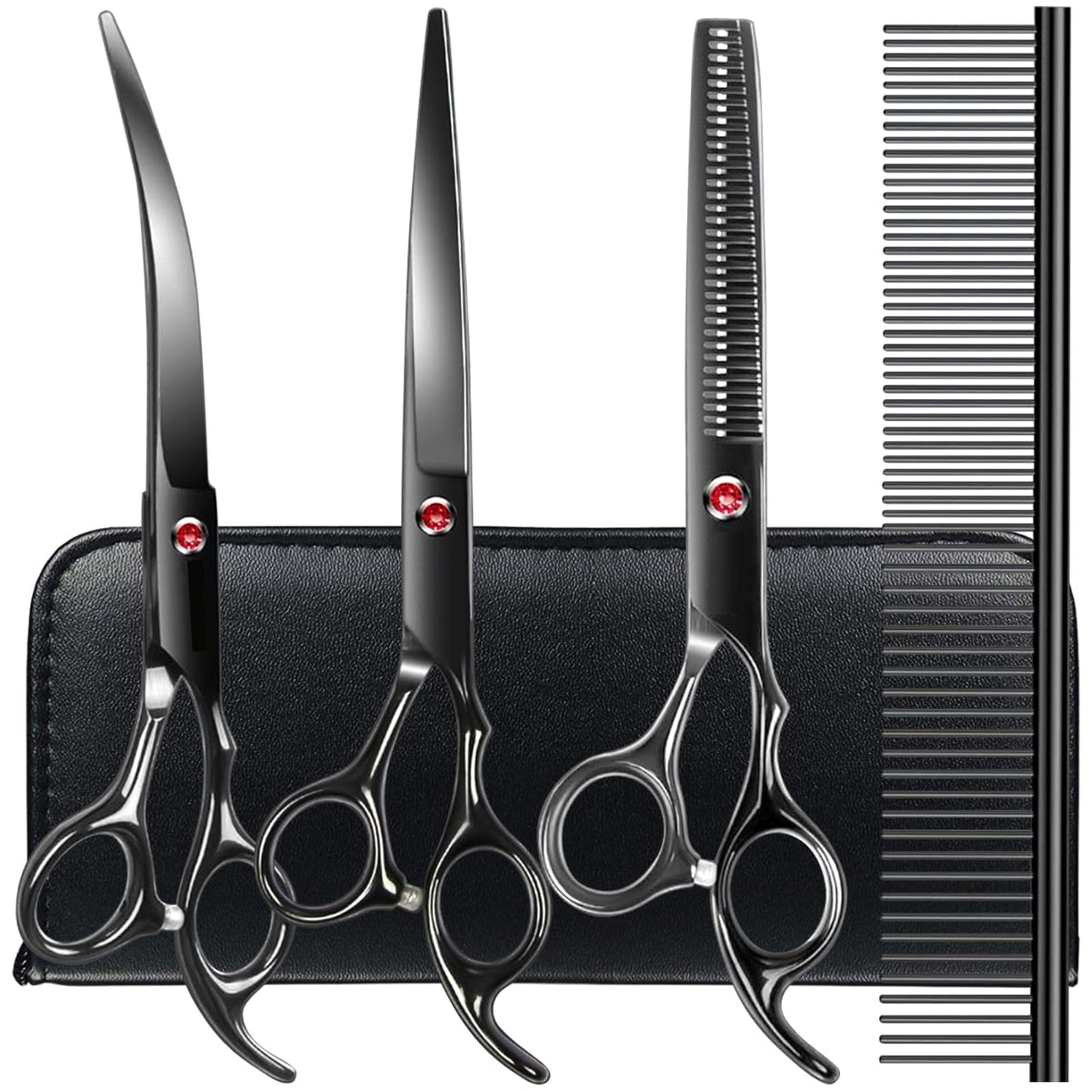 TINMARDA vue frontale du kit titane noir, qualité salon à domicile