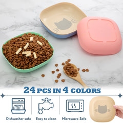 Tioncy bol en usage avec chat mangeant confortablement sans stress des moustaches