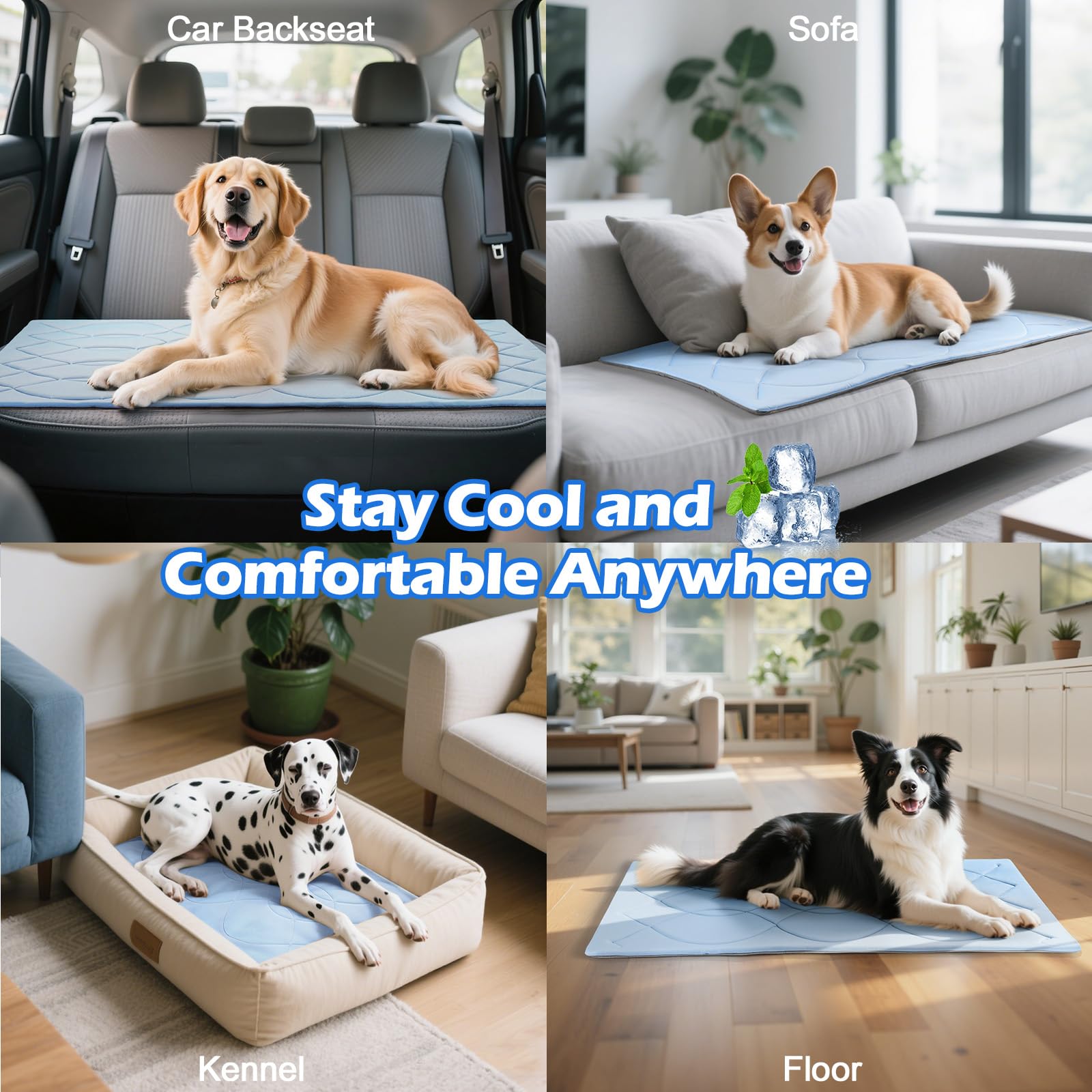 Tivray chien allongé sur tapis apportant repos frais et détendu