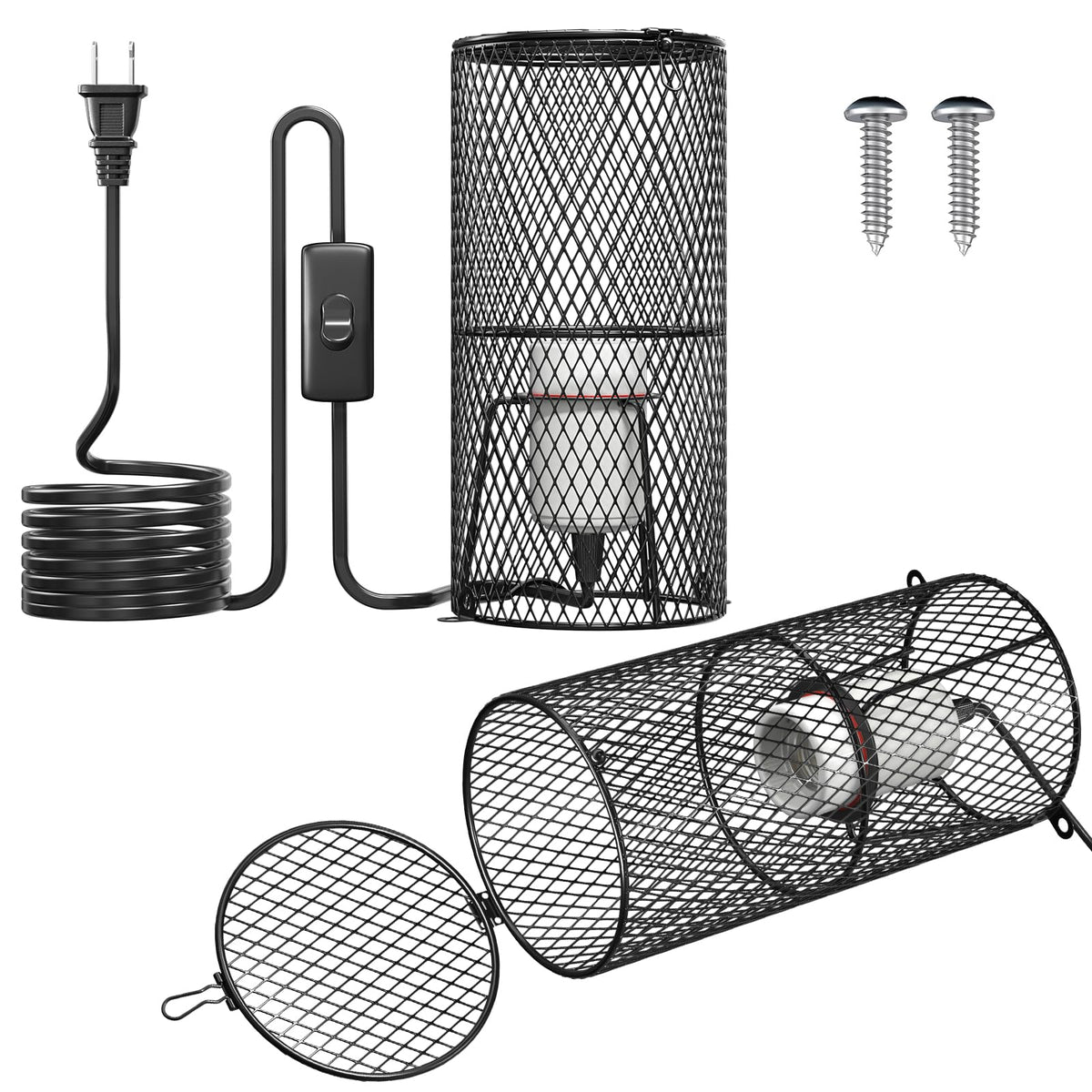 TobeBright vue avant de la protection de lampe montrant la grille et la sécurité