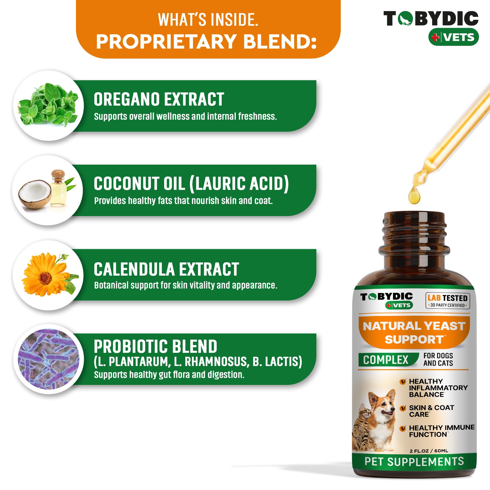 TOBYDIC texture des gouttes sur un doigt montrant formulation douce
