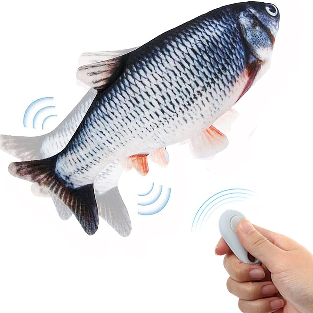 Tocirelo jouet poisson face avant montrant la forme attrayante pour chat