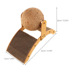 Toddmomy gros plan balle en sisal rotative, stimule jeu naturel