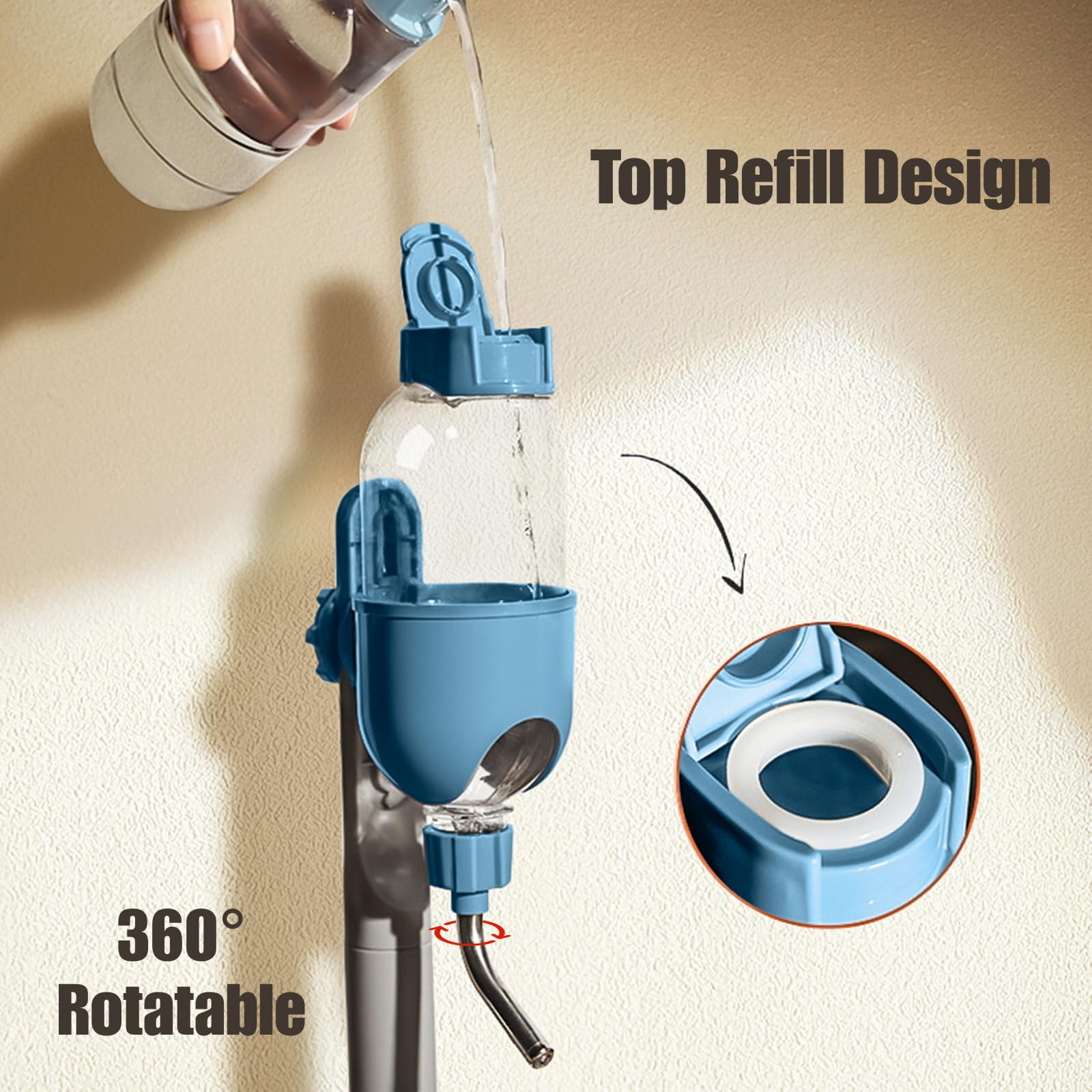 TOKAYIFE gros plan du bec rotatif 360° pour boire facilement
