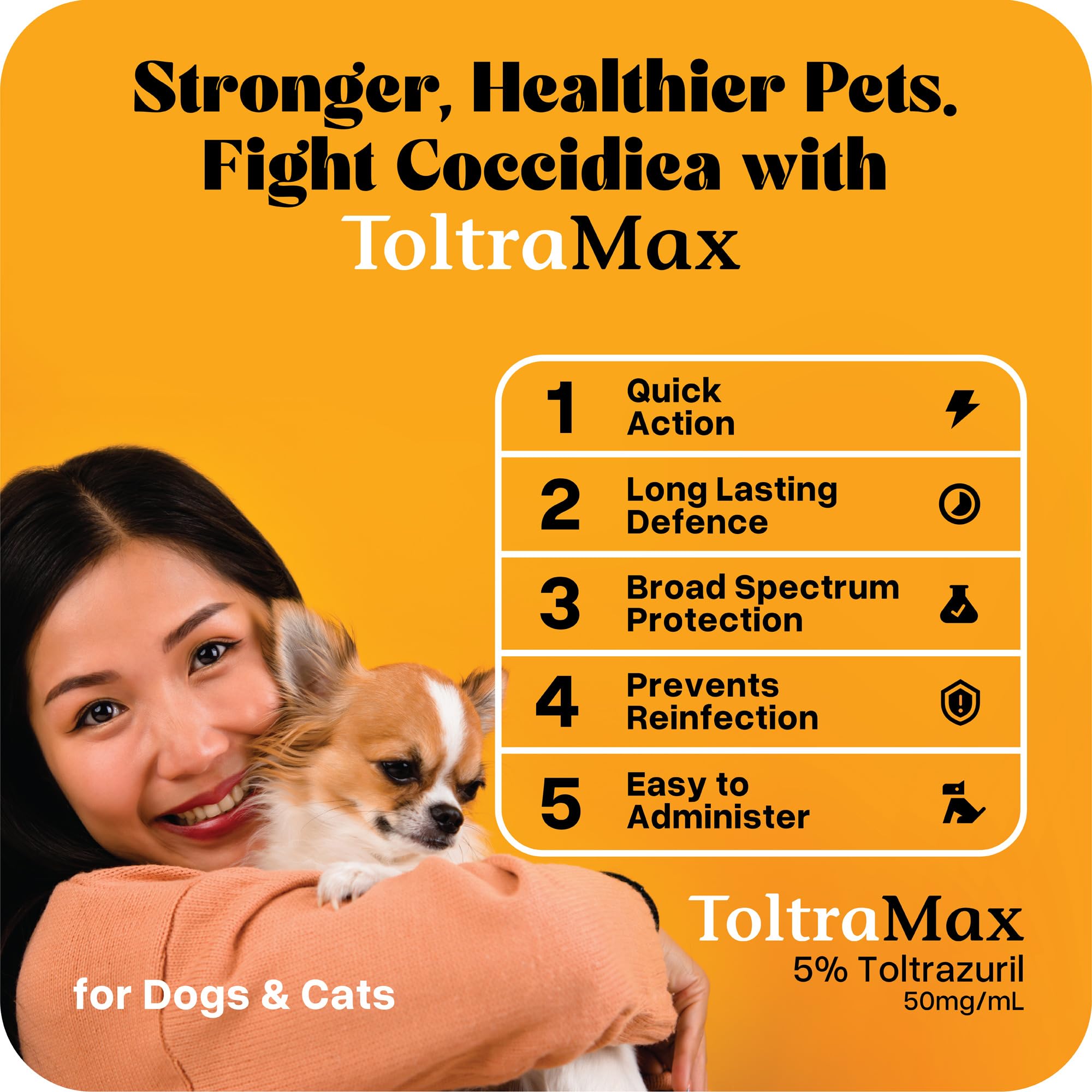 ToltraMax administration au chien démontrant une prise orale simple
