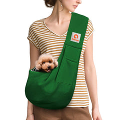 TOMKAS vue avant du sac vert émeraude montrant design et ouverture, confort immédiat