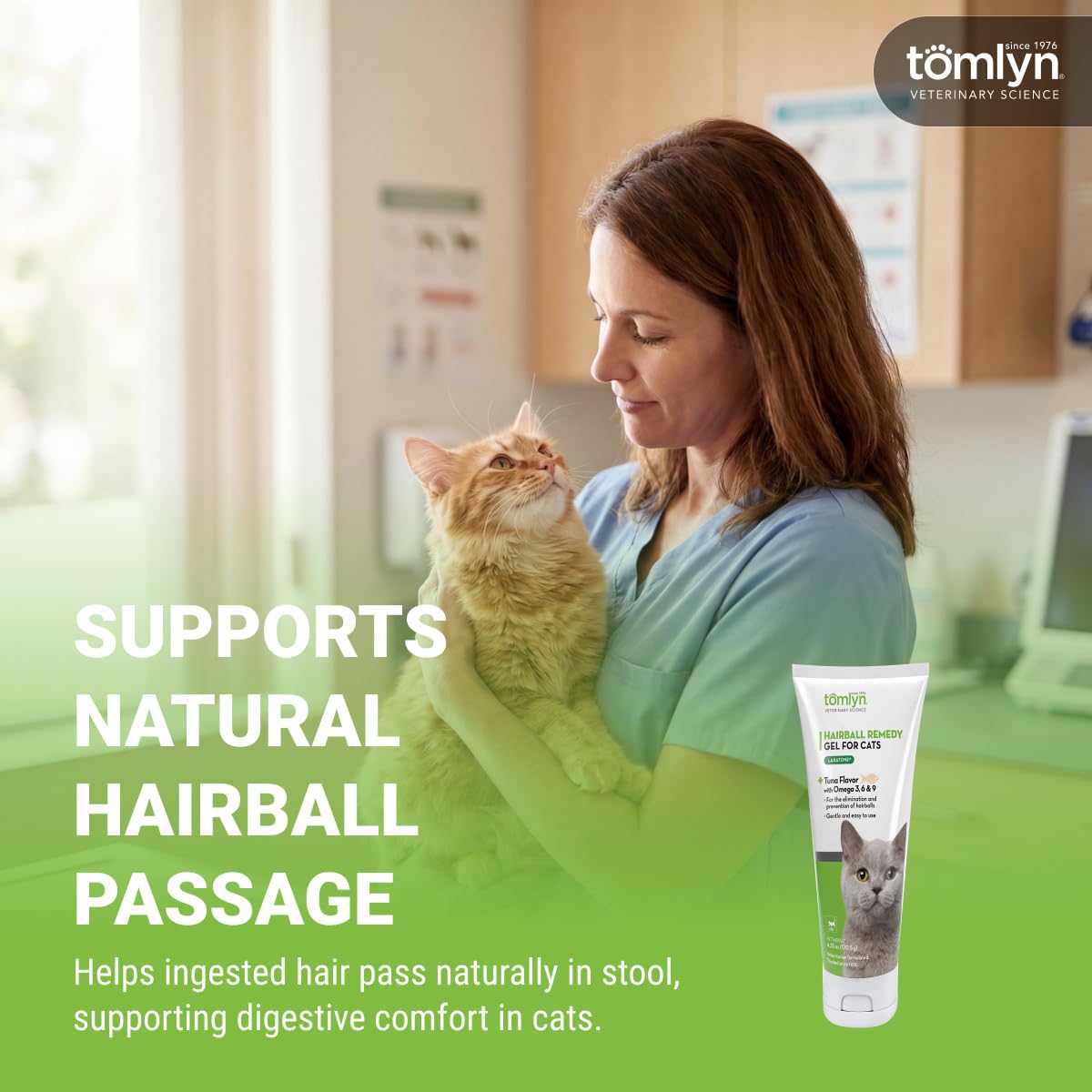 Tomlyn Laxatone texture gel gros plan montrant une consistance lisse bénéfique pour le transit