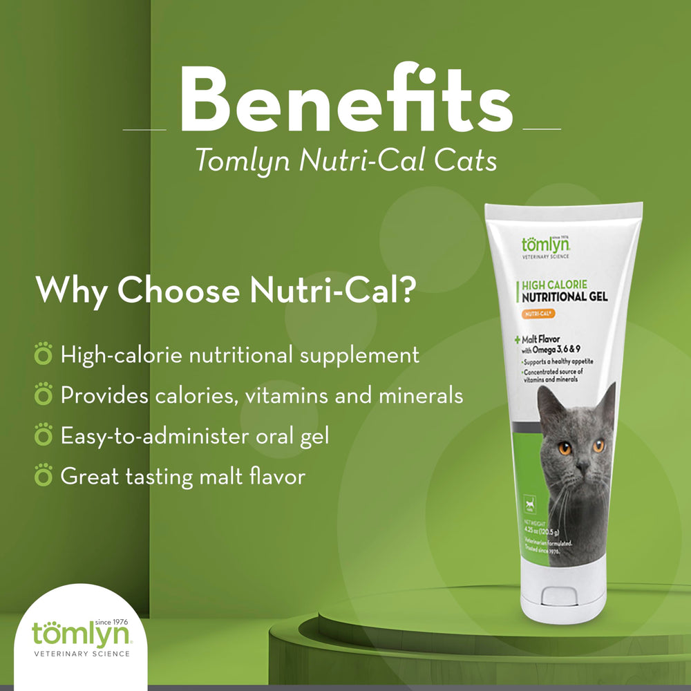 Tomlyn Nutri-Cal gel ouvert montrant la texture onctueuse et appétente pour le chat
