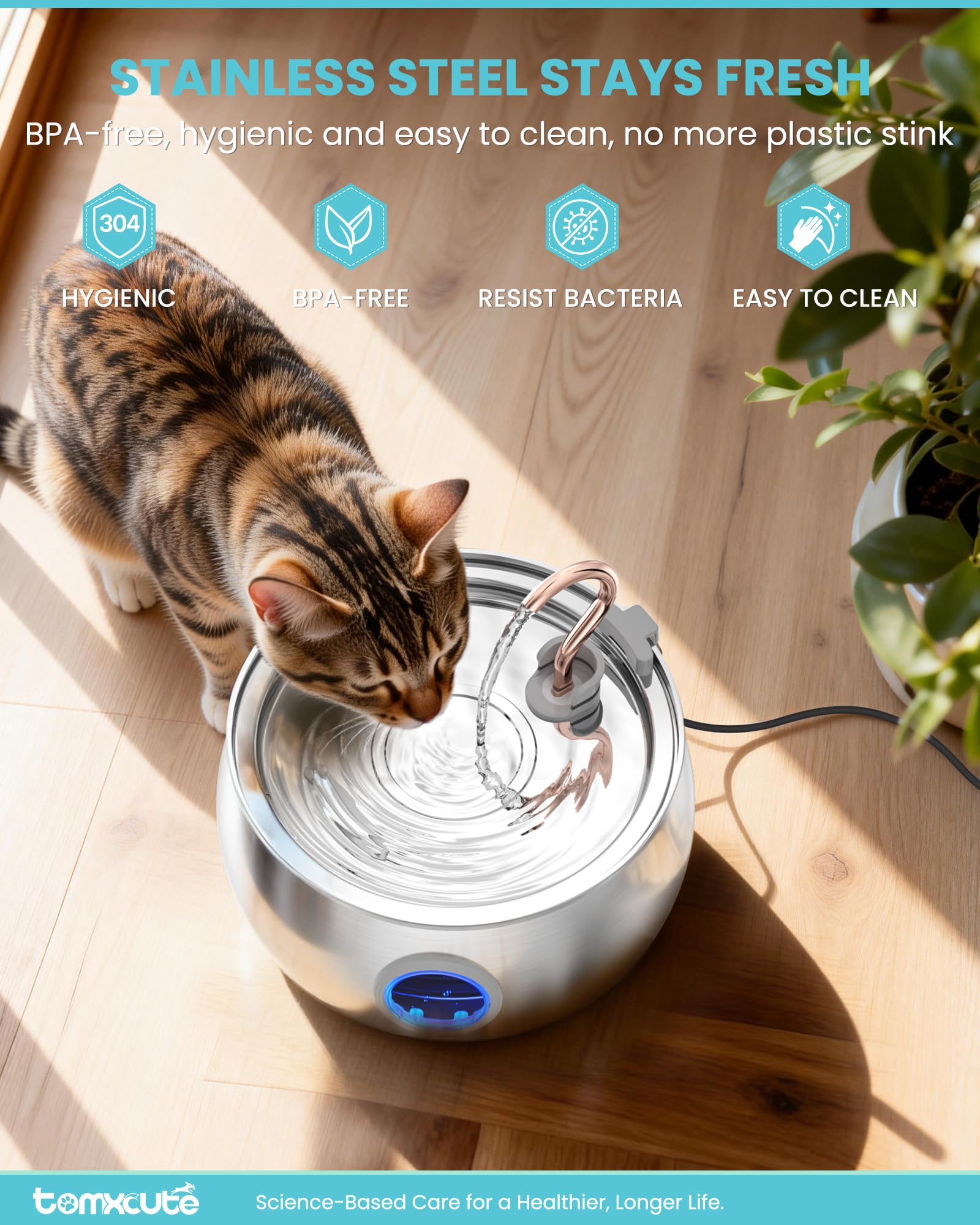 tomxcute cuve en acier inoxydable 304 nettoyage facile et hygiène durable