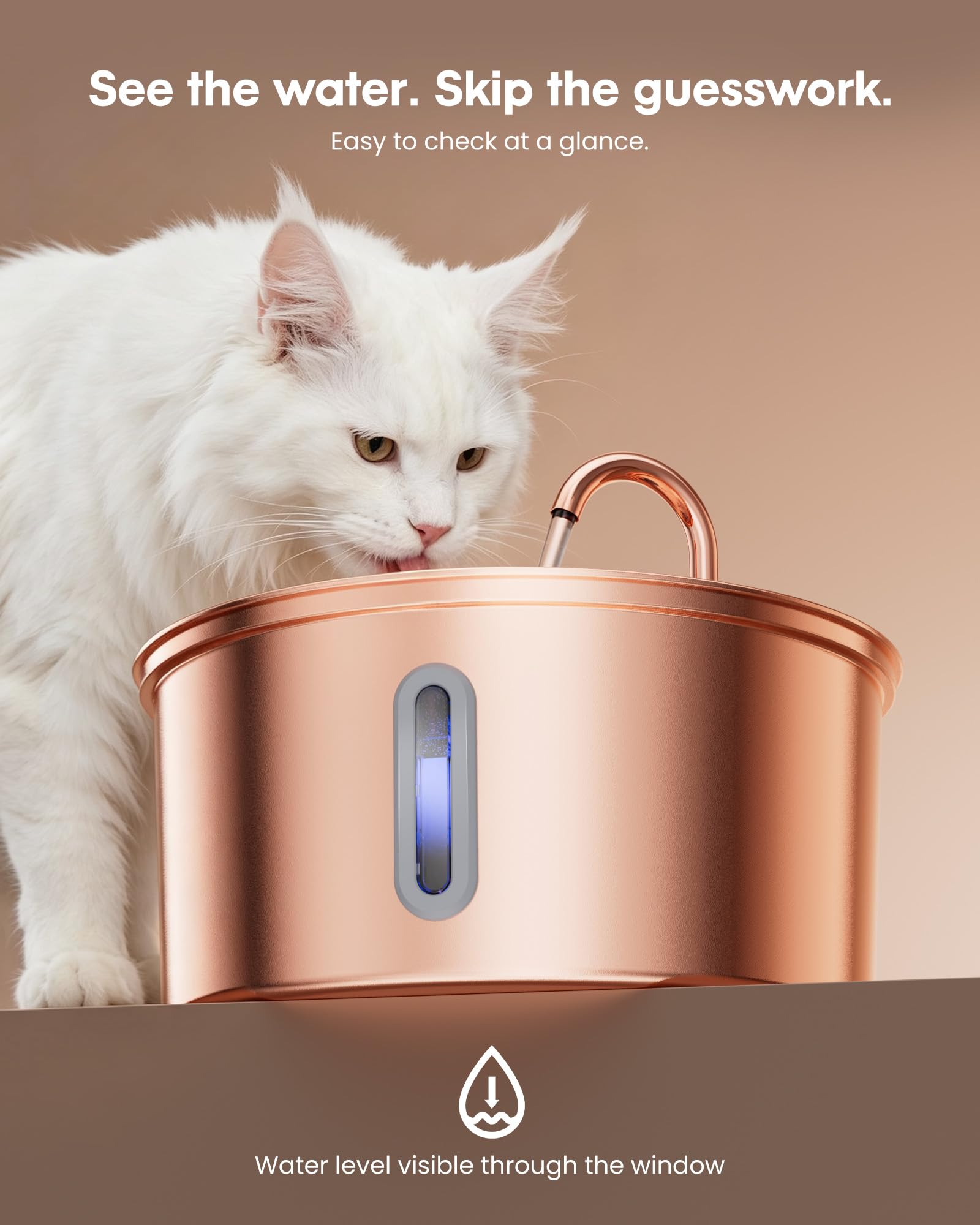 tomxcute gros plan finition cuivrée, surface lisse facile à nettoyer