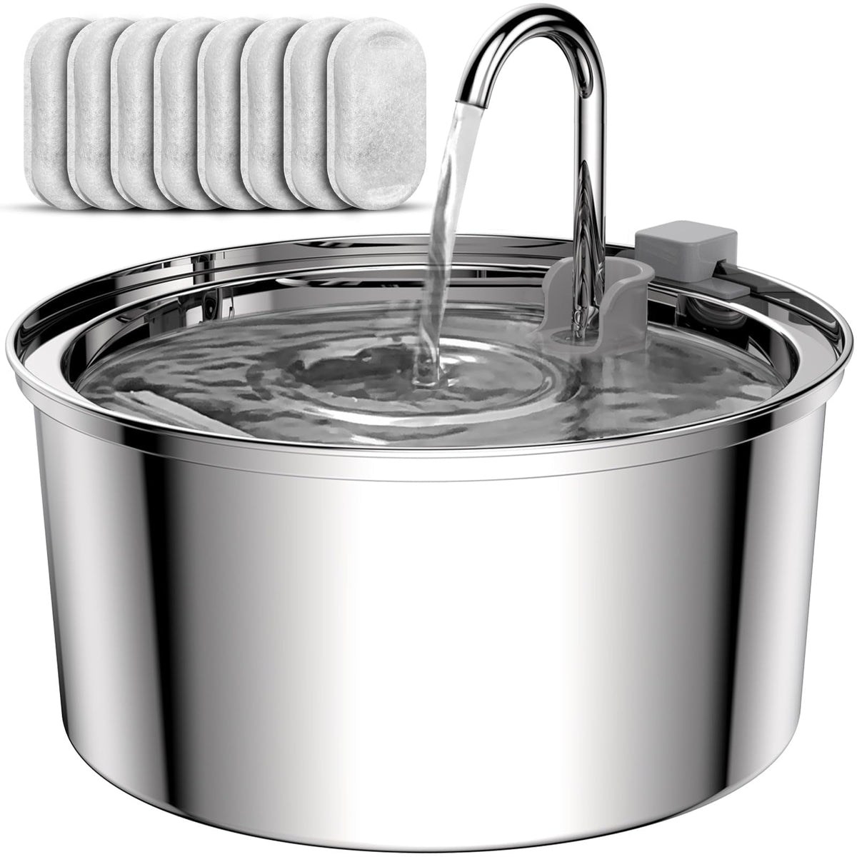 tomxcute fontaine face montrant design et capacité 3,2L pour hydratation