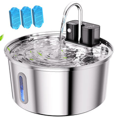 tomxcute fontaine inox avant montrant design durable et facile à nettoyer