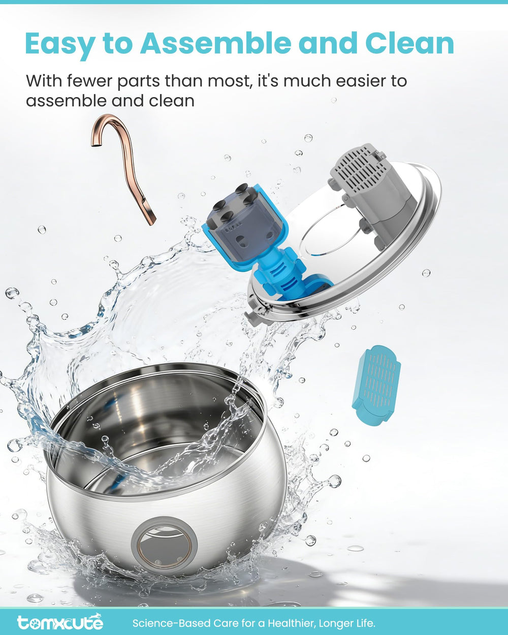 tomxcute kit de filtration 6 étapes élimine poils et impuretés visibles