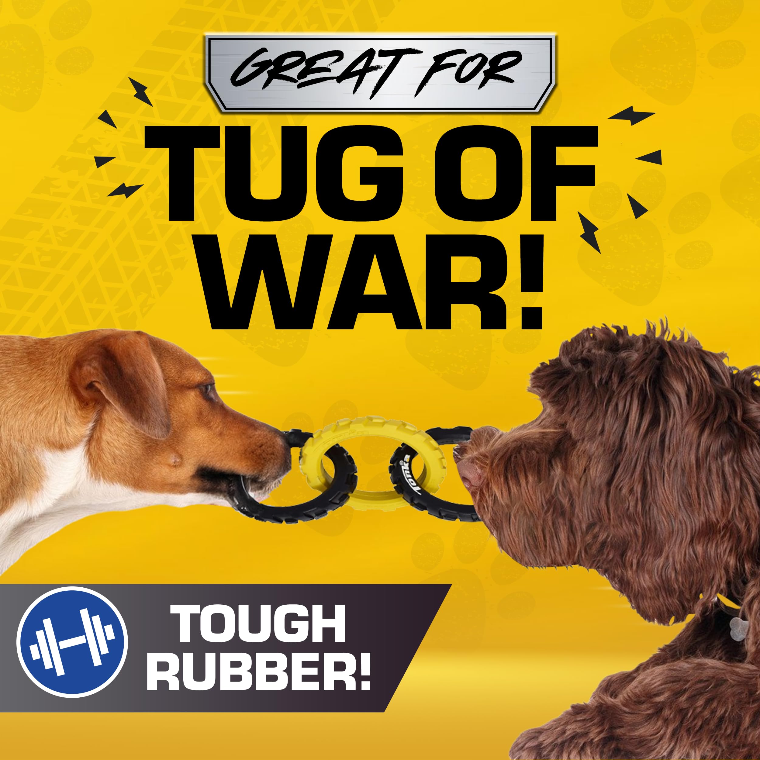 Tonka chien tirant l'anneau favorisant le jeu interactif et l'exercice