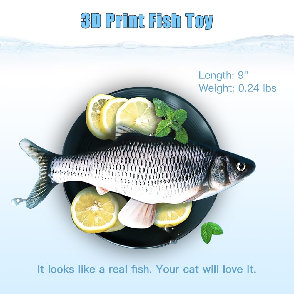 TOOGE poisson en action avec chat engageant pour stimulation et exercice actif