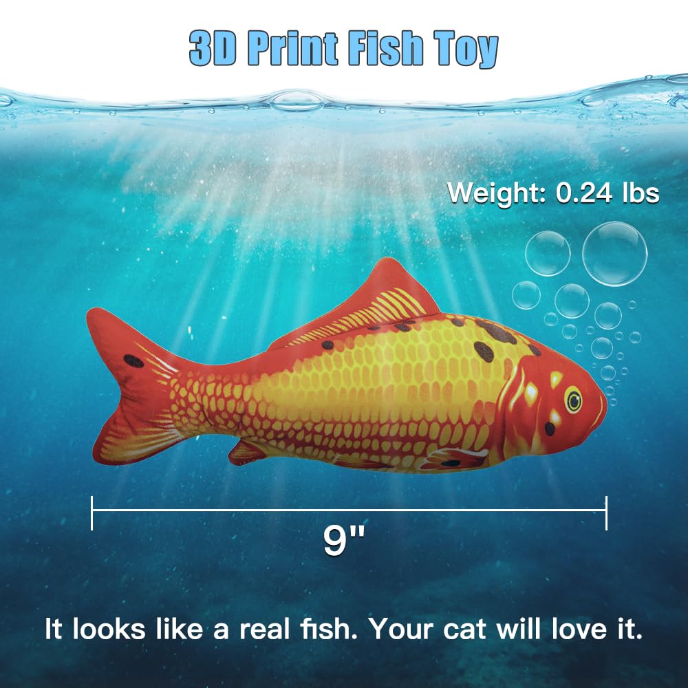 TOOGE chat en train de jouer avec le poisson mobile favorisant exercice et stimulation