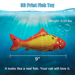 TOOGE chat en train de jouer avec le poisson mobile favorisant exercice et stimulation