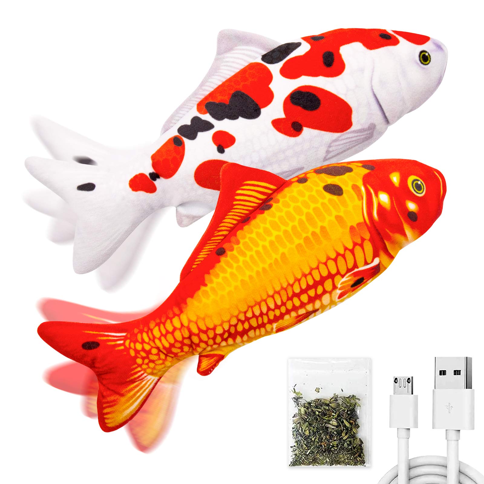 TOOGE emballage avant du lot de deux poissons montrant le design réaliste et l’avantage de mouvement