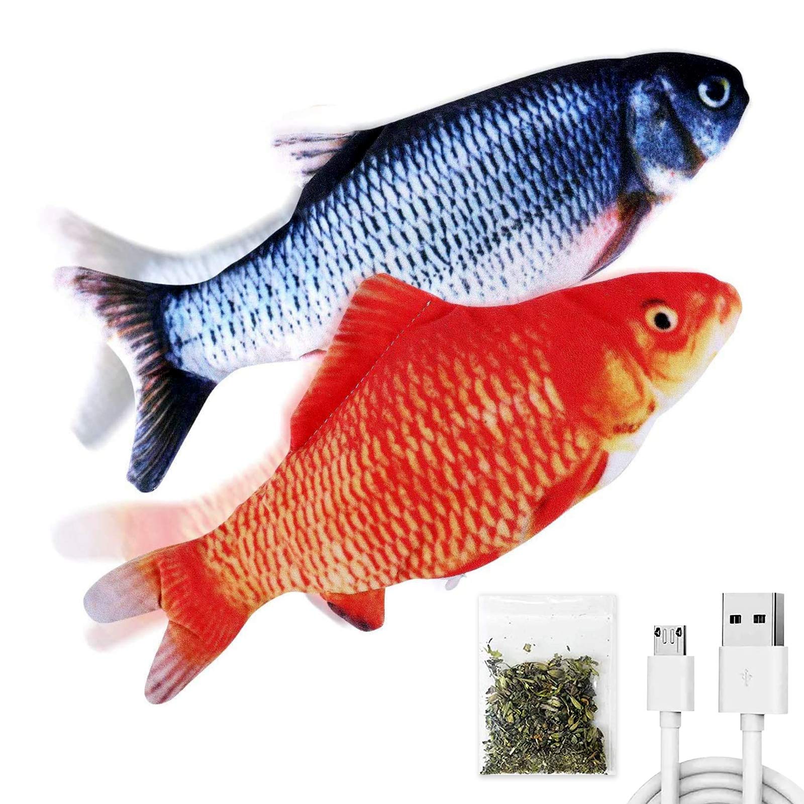 TOOGE packaging avant montrant les deux poissons et les sachets de silvervine pour jeu prolongé
