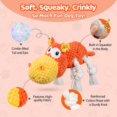 TOOPTATE Hippo gros plan tissu pineapple plush résistant et doux pour mastication