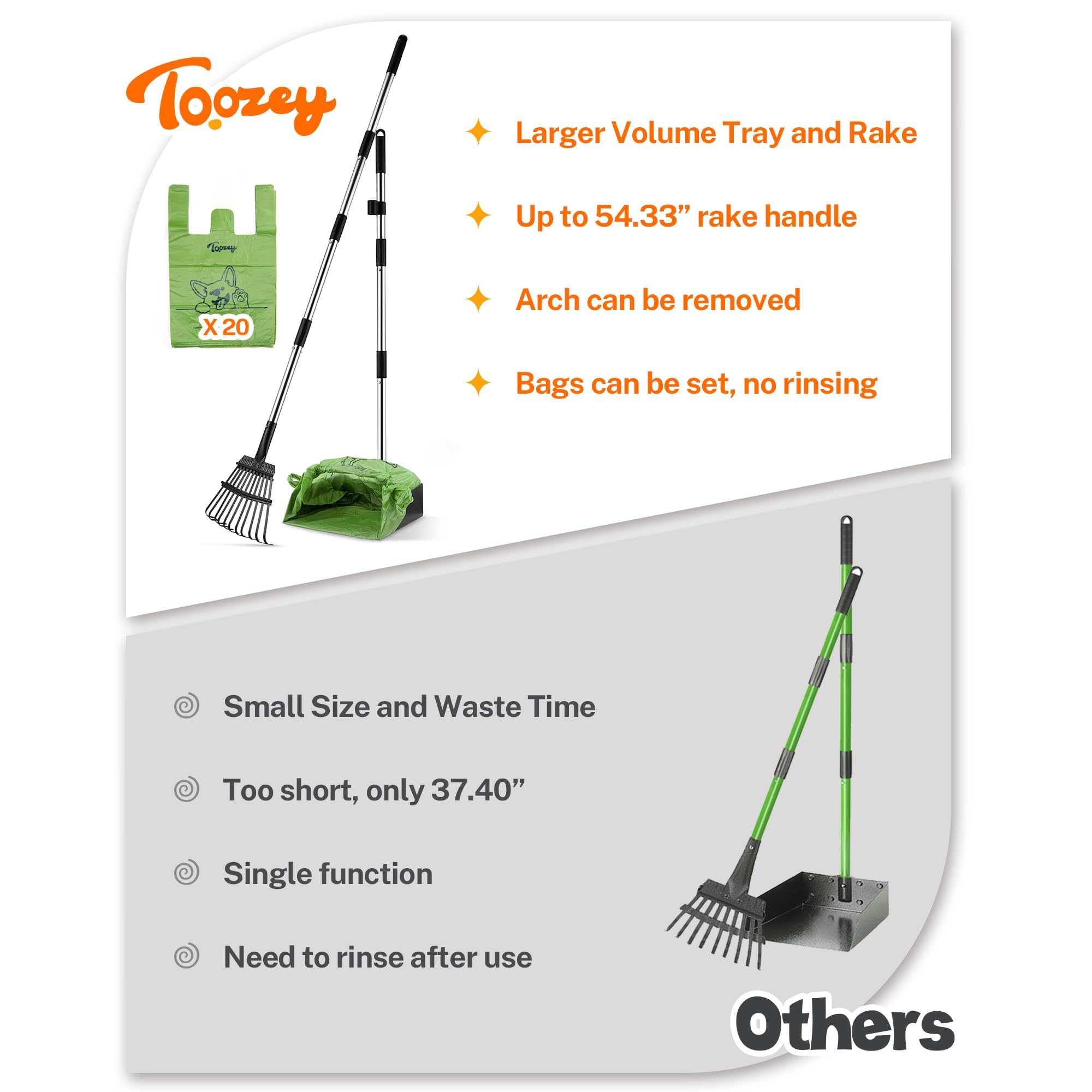 Toozey en usage dans un jardin facilitant nettoyage efficace