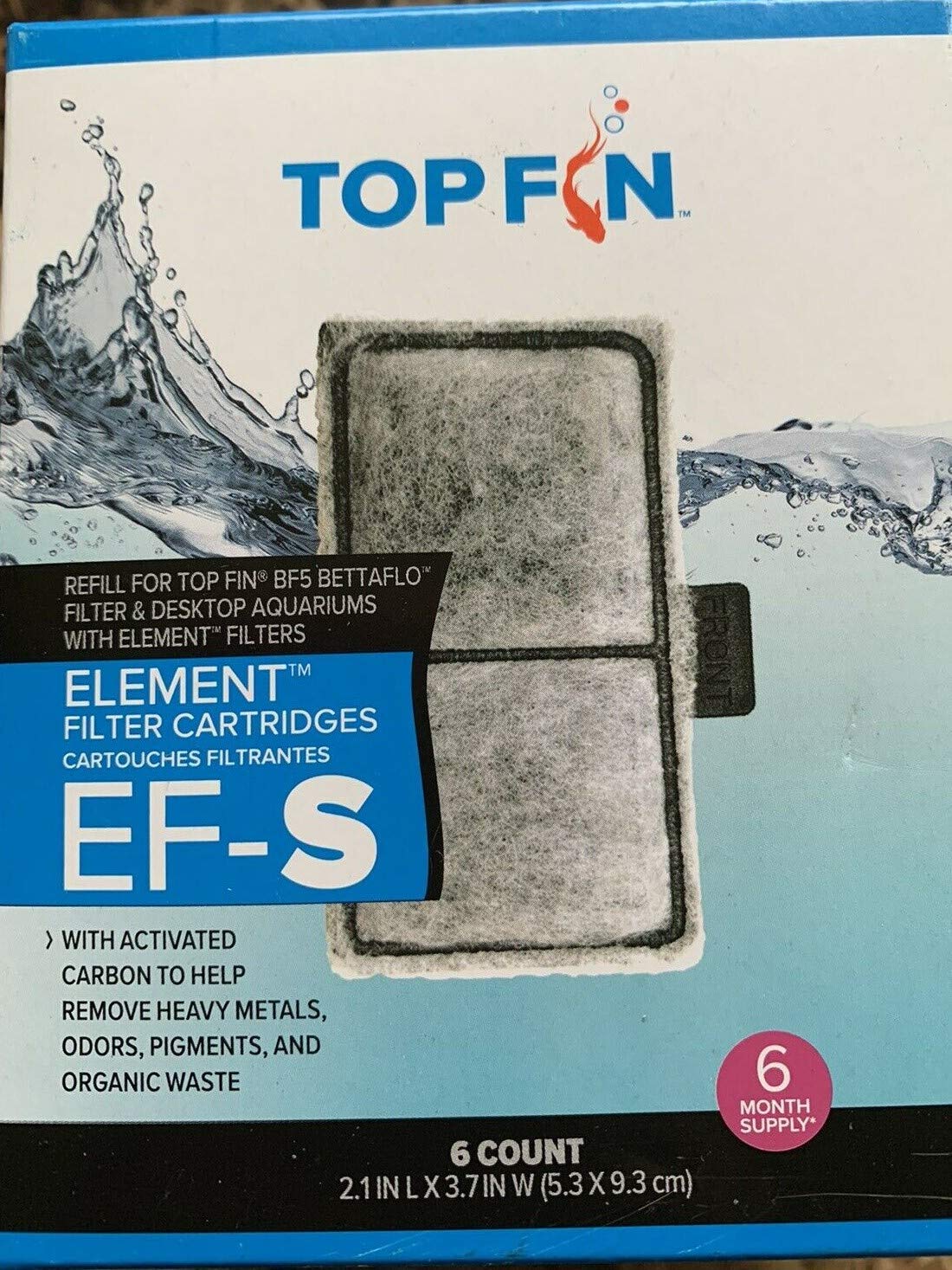 Top Fin vue avant du paquet de six cartouches, remplacement pratique
