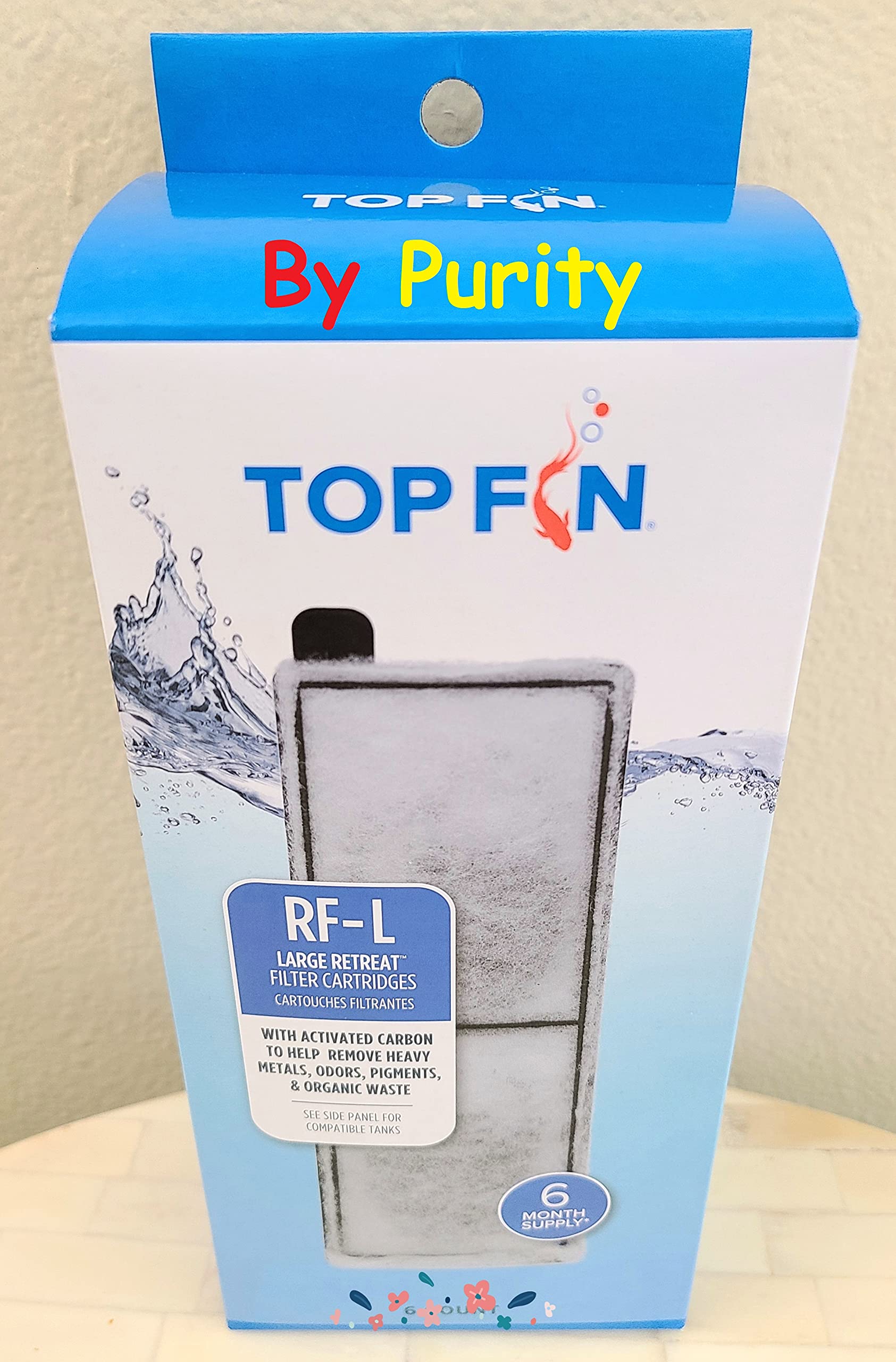 Top Fin comparaison de taille RF-L tenue en main pour évaluer l'échelle