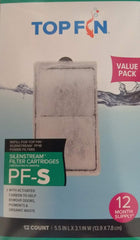 Top Fin recharge PF‑S en service dans un filtre PF10 offrant eau plus claire