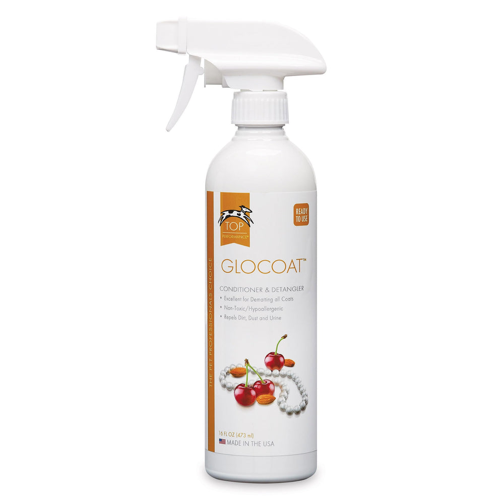 Top Performance GloCoat emballage avant montrant format et étiquette, facilité d'utilisation