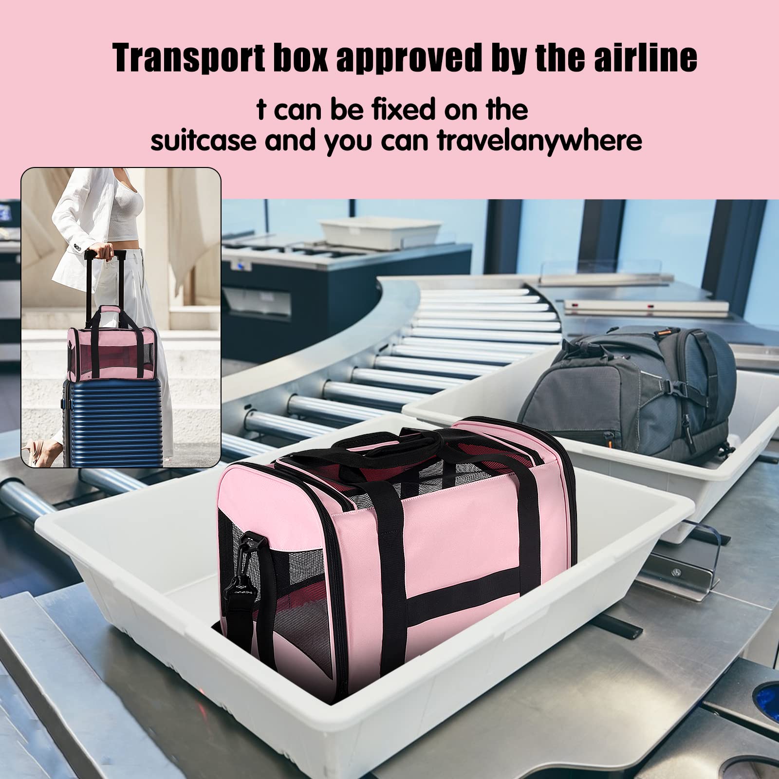 Top tasta arrière avec poignée et bandoulière réglable pour transport équilibré