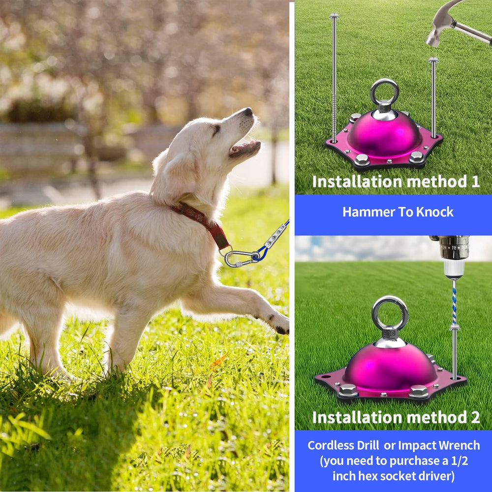 TOPKNOT utilisation camping attachant un chien sans gêner ses mouvements