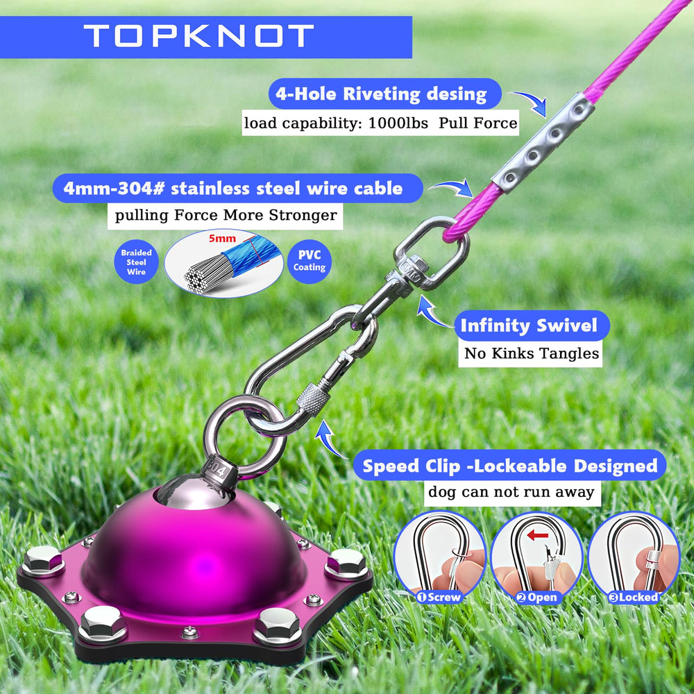 TOPKNOT close-up mécanisme 360° double bille empêchant les enchevêtrements
