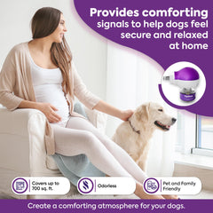 TopSum recharge gros plan montrant liquide et sécurité pour calmer chien