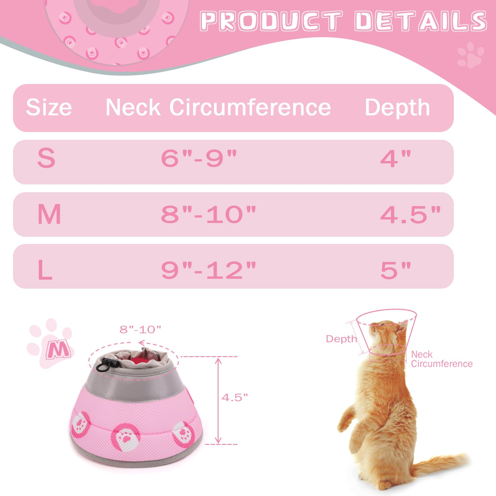 Toptakeit comparaison taille illustrant ajustement pour différents chats