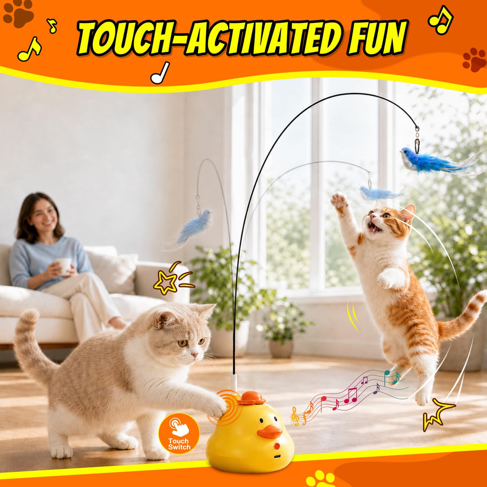 TOYEYE jouet en action avec chat sautant, stimule l’exercice actif