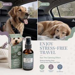 Tranquil Tails vaporisateur en action sur une couverture pour apaiser