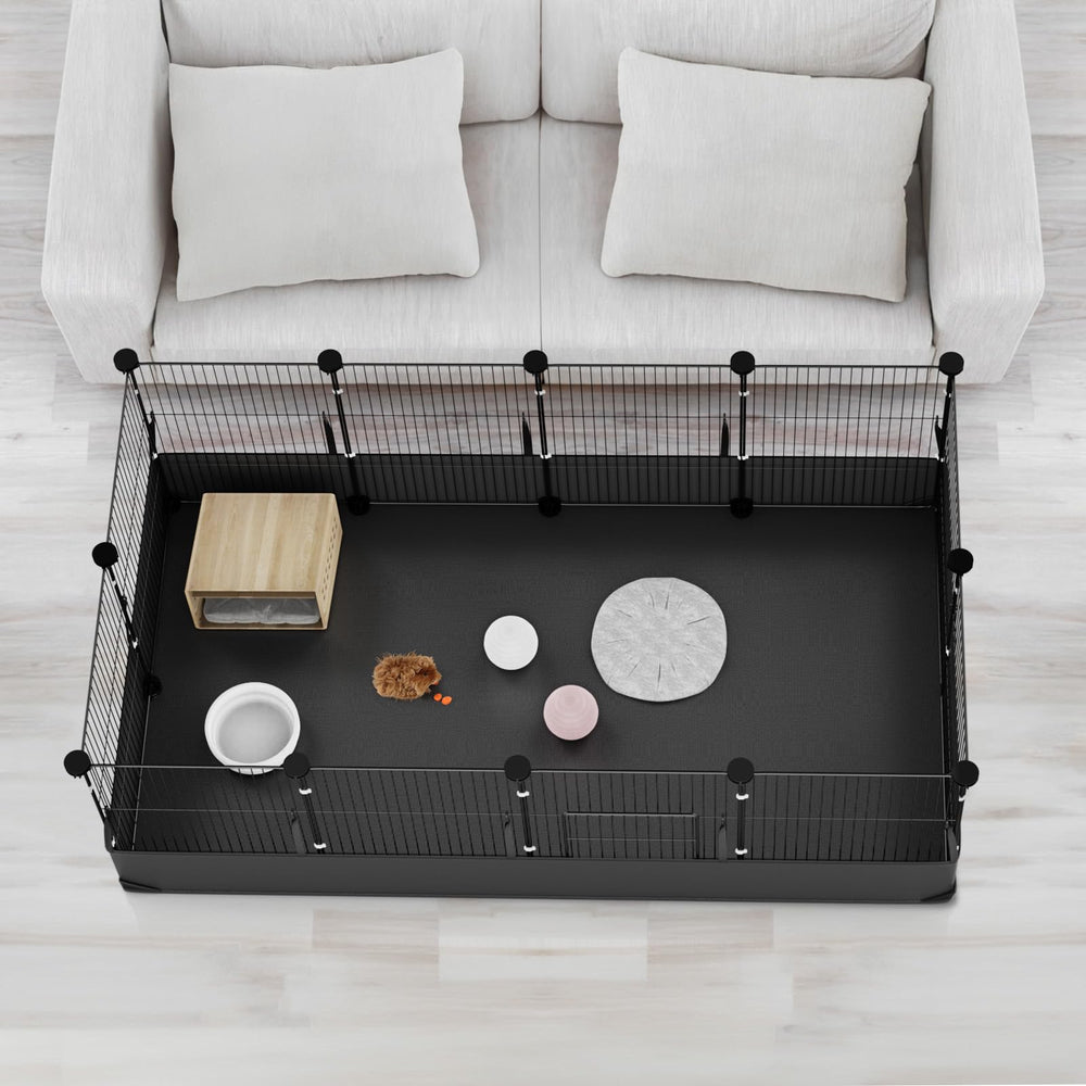 Tresbro tapis installé dans un enclos avec cochon d'Inde pour confort et propreté