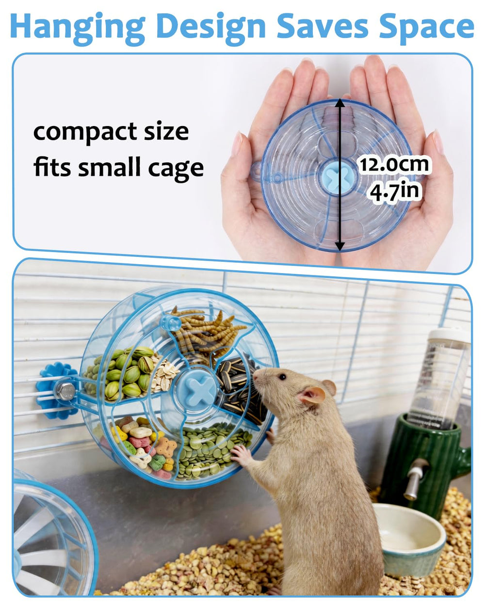 TriGia Paws en usage par un rat encourageant activité et ralentissement alimentaire
