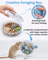 TriGia Paws gros plan du mécanisme rotatif pour stimulation mentale sûre