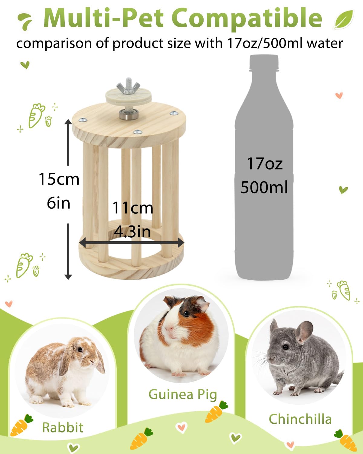 TriGia Paws tambour ventilé gardant le foin frais et aéré