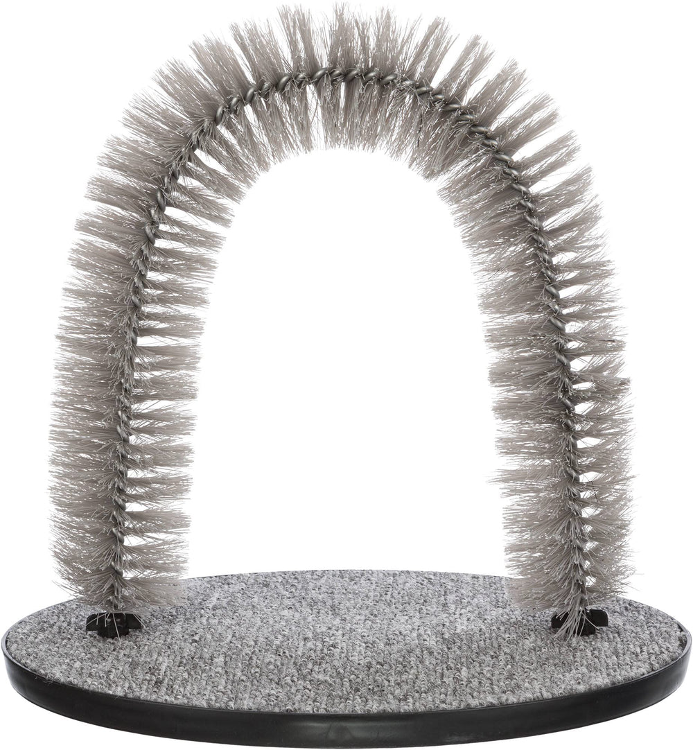 TRIXIE arche face avant gris montrant la forme et la stabilité, favorise le toilettage