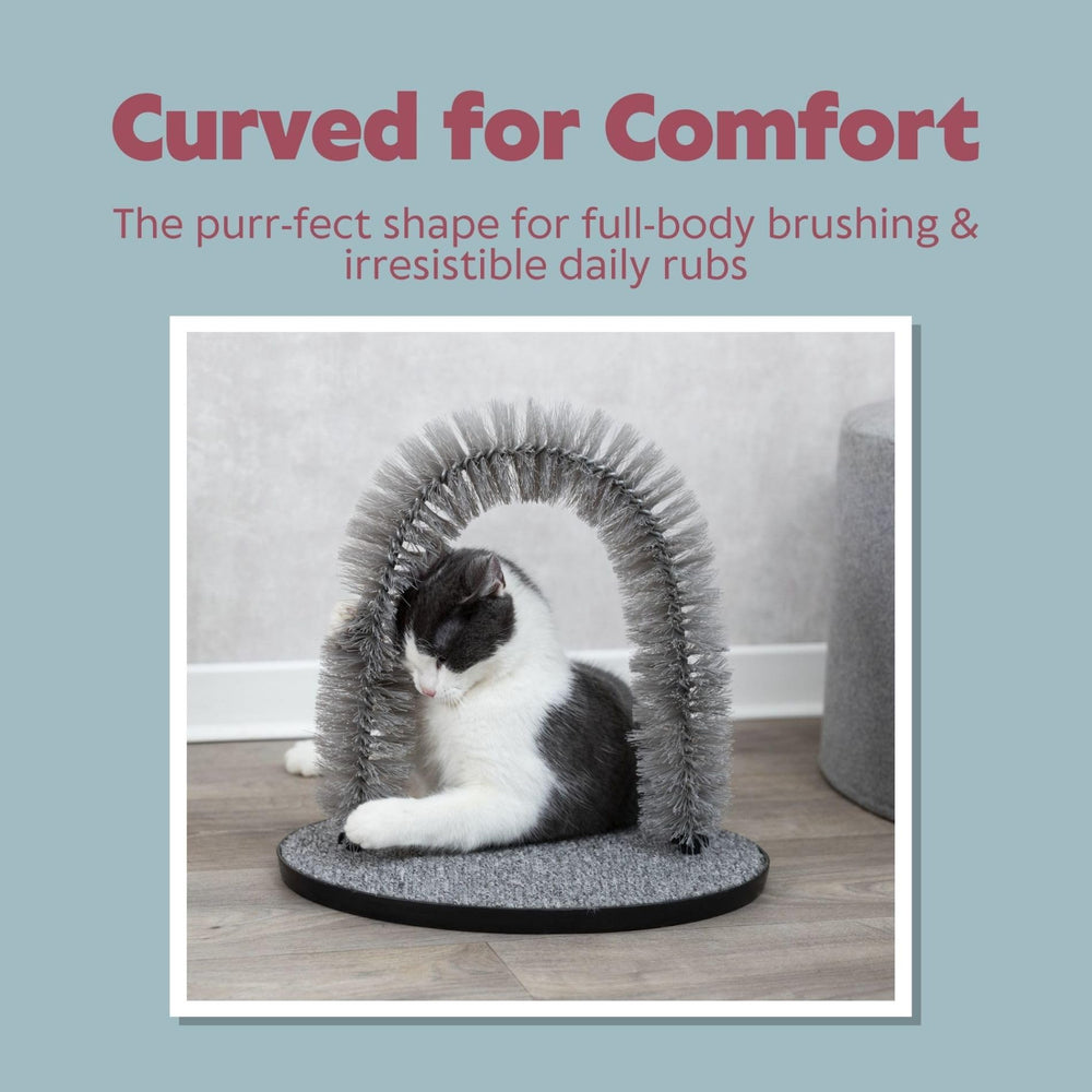 TRIXIE chat utilisant l'arche, encourage le toilettage autonome et réduit les poils